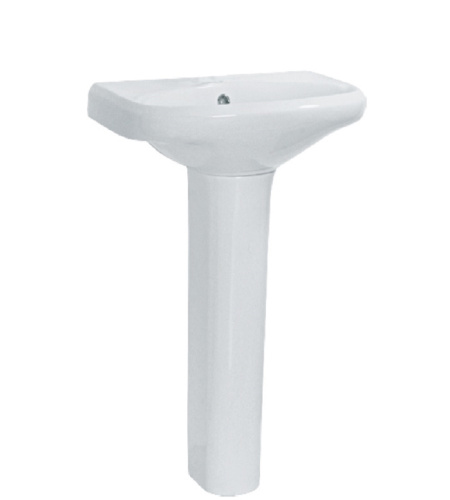 Раковина Sanita Самарский 57, белый, без отверстия, пьедестал Самарский