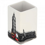 Стакан для зубных щеток Рыжий кот Лондон, керамика