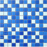 Мозаика бело-синяя Elada Mosaic 327*327 мм