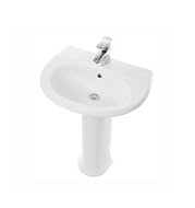 WB.PD/Victoria/60-C/WHT.G/S1 Раковина Sanita Виктория 60, белая, с отверстием, без пьедестала