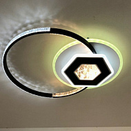 Люстра C7071/500 WH+BK белый/черный 80W+8W LED 4000-6500K RGB d500 ПДУ диммер, HN22