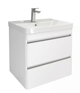 Тумба-умывальник Comforty Енисей-60П2, с раковиной 4460 белый глянец