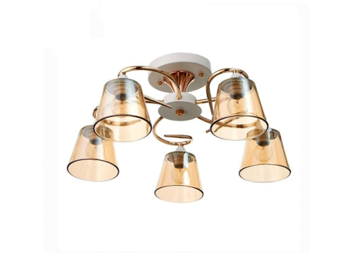 Люстра 673120/5 E27 40Вт белый-золото 45х45х21 см