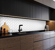 Панель АБС фартук Плитка шеврон 3000*600*1,5мм