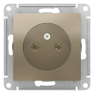 Механизм розетки 1-м СП ATLAS DESIGN без заземл. 16А шампань SchE ATN000541 ,1240325