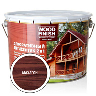 Антисептик декоративный WOOD FINISH махагон 9л