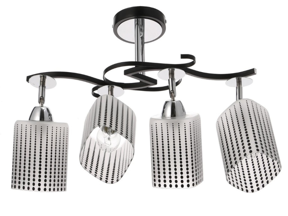 Люстра 2151/4 4х40Вт Е27 черный/хром 60х32х26 см МОДЕЛЬ:GMN-0047