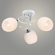 Люстра 11290-8/3 белый/хром НПБ 01-3х60-213 (Плафон 7027 S) Серия М1 Е27 ГУ 3x60W Е27