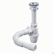 Сифон для раковины с удлиненным патрубком ОРИО 1 1/4х40мм гофротруба 40х40/50мм решетка 63мм