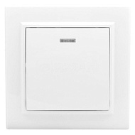 453871 Выключатель 1-кл. СП Минск 10А IP20 с индикатором бел. Basic EKF ERV10-121-10