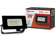 Прожектор светодиодный IN HOME СДО-7 20Вт 230В 6500К IP65 черн.