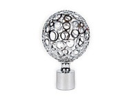 Наконечник "ЛЕВША АЖУР" серебро глянец d 16 мм (2 шт)