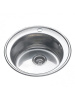 Мойка кухонная Vladiks, круглая, врезная, нерж, с сифоном, 490*490*160 мм