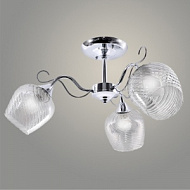 Люстра 11265-2/3 хром (Плафон 8499) НПБ 01-3х60-210 Е27 3x60W Е27