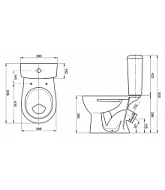 Унитаз-компакт Santeri Орион, белый, 1 режим, сиденье полипропилен