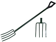 Вилы на металлической трубе с V-ручкой