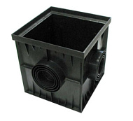 Дождеприемник PolyMax Basic 300*300*300мм, пластиковый, черный