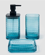 10709345 Аксессуары для ванной, 3 предмета, дозатор для мыла, мыльница, стакан