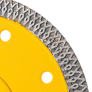 Диск алмазный отрезной Denzel 125 х 22,2мм,сплошной,супертонкий,горячий пресс,сухой/мокрый рез