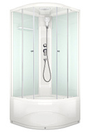 Душевая кабина DOMANI-SPA Delight Slim 99 high 900*900*2180 высокий поддон, белая задняя панель, б/э