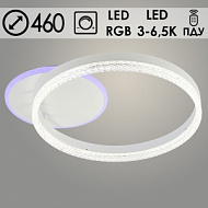 Люстра DK06086/1 PR WH белый 44W+6,5W LED RGB 3000-6500K d460 ПДУ(ИК) диммер, HN23