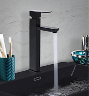 Смеситель для умывальника Fmark, хром, высокий излив FS8111H