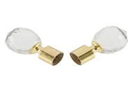 Наконечник MAGELLAN Кристалл золото глянец d16 мм (2 шт)