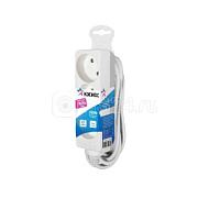 Удлинитель 3х3м без заземл. 16А IP20 ПВС 2х1 Космос YKsm3m-3g(K), 241650