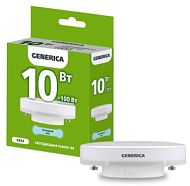 Лампа светодиодная GENERICA 10Вт T80 таблетка 6500К холод. бел. GX53 1000лм 230В