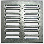 Решетка водоприемная к дождеприемнику (8370М) Basic РВ-28.28, штампованная стальная оцинкованная "вершина"