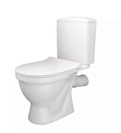 SANTEK. Унитаз-компакт "Алькор" безободковый, rimless, горизонтальный выпуск, 2-реж. арматура