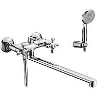 LM2112C Смеситель для ванны Lemark Standard, хром, с аксессуарами, длинный излив
