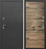 Дверь металлическая Изотерма Серебро Канадский Дуб пацифик 2050*860 мм левая