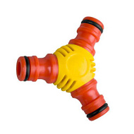 Тройник Grinda пластмассовый, с резиновым покрытием