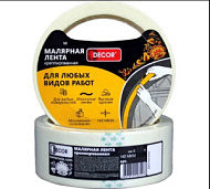 Лента клейкая малярная DECOR креппированная 38мм х 25м