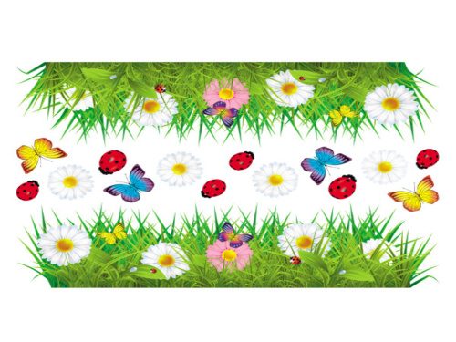 Виниловая наклейка Декоретто Трава на лугу 70 х 50