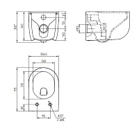 69844 Унитаз подвесной Cersanit MODUO SMART Vortex(торнадо) DPL EO slim, белый, с сиденьем