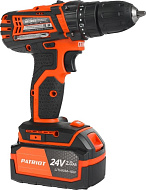 Дрель-шуруповерт аккумуляторная PATRIOT BR 241ES (Li24В, 2акк*2,0Ач Li-Ion, кейс)