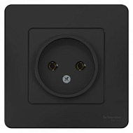 1210377 Розетка СП BLANCA 16А 250В без шторок без заземл. антрацит SchE BLNRS000016