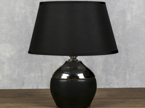 Лампа настольная "Поэзия" 1x40Вт E14 серебро-черный 20х20х30,5 см.