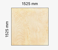 Фанера 1525*1525 * 20мм, сорт 4/4
