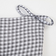 7810959 Сидушка на стул Этель "Клеточка" 40х40 см, цв. серый, 100% полиэстер