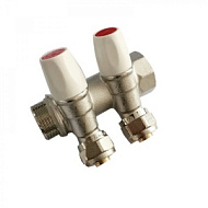 MR135N-3/4-C-2 Коллектор TIM регулирующий под 45°, 3/4"г/ш х 16ц - 2 вых.