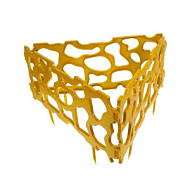 Ограждение садовое пластиковое `Рельефный` 326 см х 22 см желтое