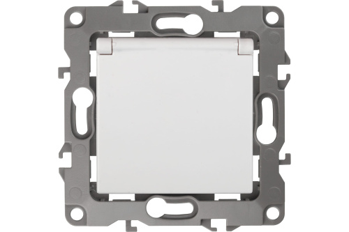 1193576 Механизм розетки 1-м СП Эра12 12-2103-01 16А IP20 16AX 250В 2P+E Schuko защ. шторки с крышко