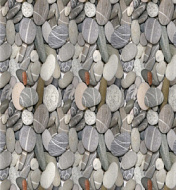 Штора в ванную комнату Санакс, Речные камни, без колец, 1,8*1,8м