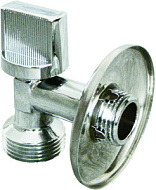 Кран шаровой угловой 1/2"х1/2" для стиральной машины бабочка наружная резьба