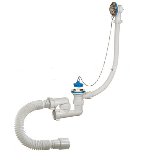 Обвязка для ванны с сифоном регул. 1 1/2"х40мм с гофротрубой 40х40/50 с пробкой и цепочкой