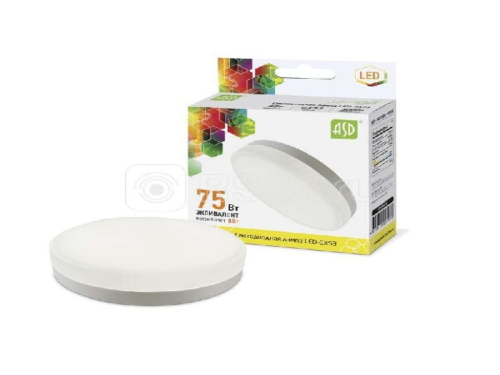 Лампа светодиодная ASD LED-GX53-standard 8Вт таблетка 3000К тепл. бел. GX53 720лм 160-260В