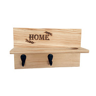 Ключница настенная деревянная Home 25х15х8 см глубина полки 6,5 см